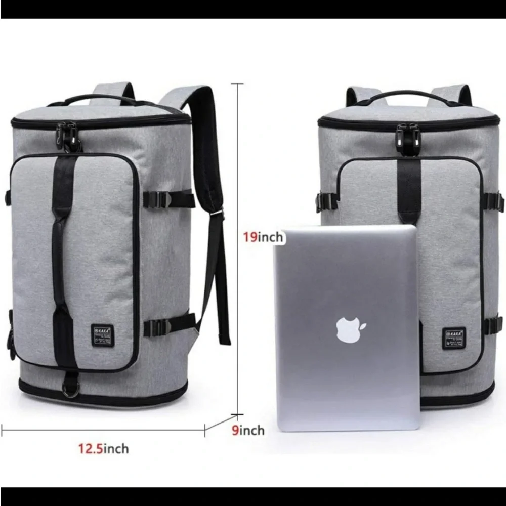 Gray Men's Tech Backpack - Travel & Laptop Organizer